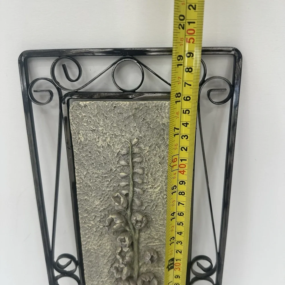 French Country Iron Scroll Floral Wall Farmhouse Botanical‎ Lavender Foxglove